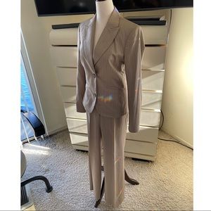 Esprit Pin Strip Suit, Tan, 2